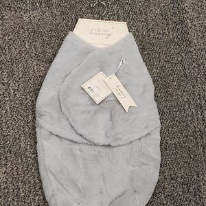 Gray Faux Fur Swaddle Bodysuit